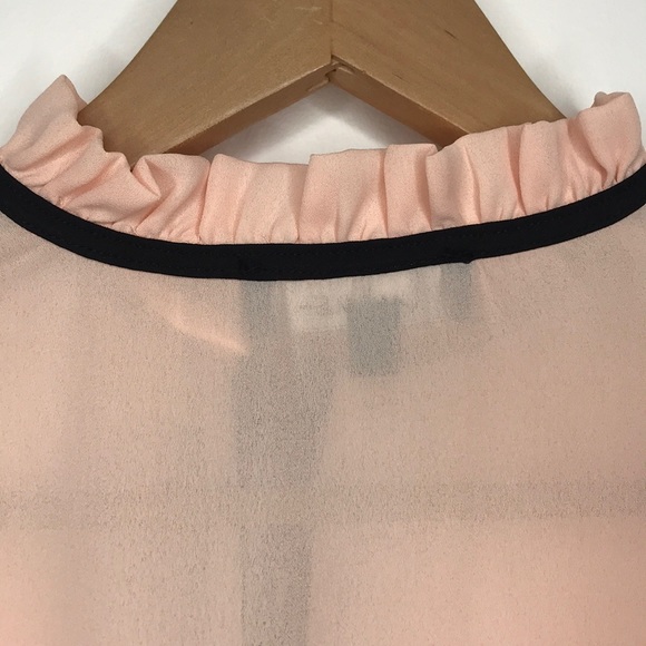 NWTS - Lulus || XL || peach ruffle mock neck tie - Picture 7 of 9